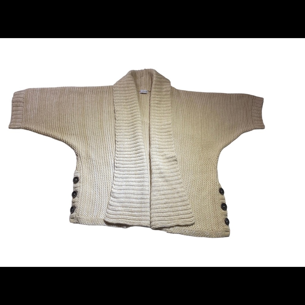 525 America: Oatmeal Knit Tie Cardigan